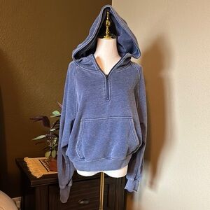 Discount Divas Blue Half-Zip Hoodie Sweater